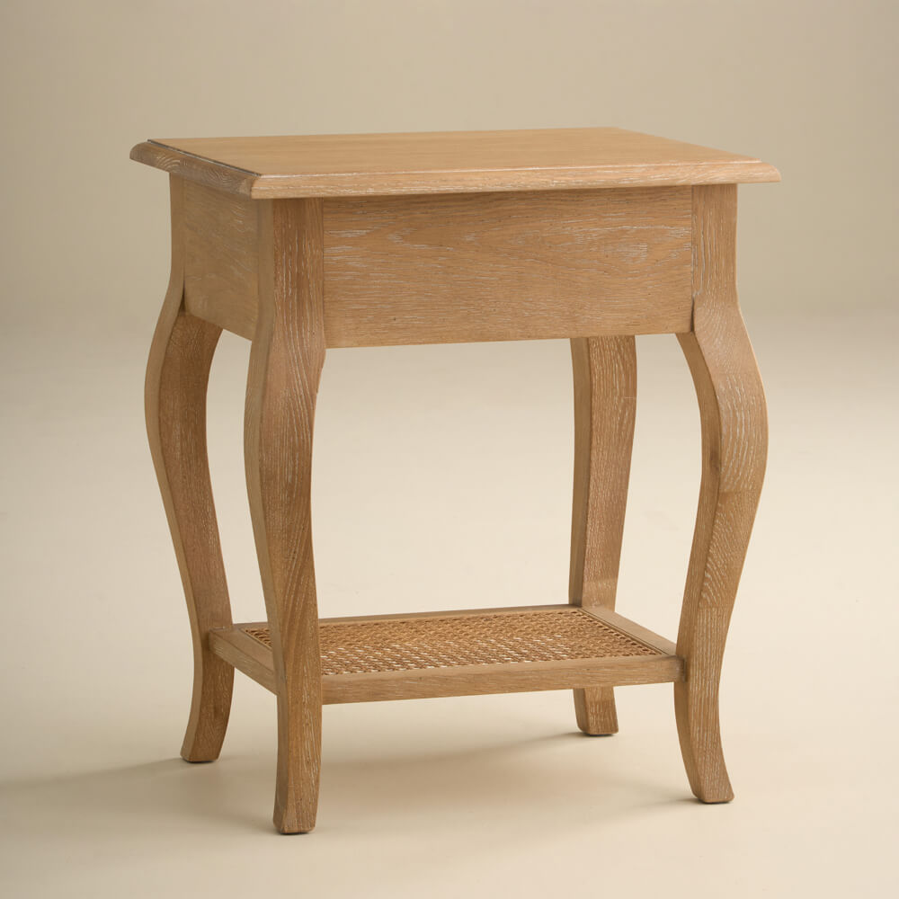 Sienna Beau Rattan Bedside, Weathered Oak / Rattan